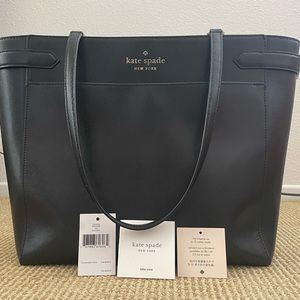 Black leather kate spade Tote